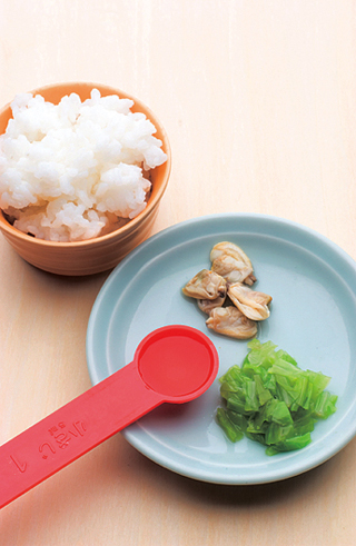 春キャベツとあさりの混ぜご飯 パクパク期の離乳食レシピ ハッピー ノート Com 春キャベツとあさりの混ぜご飯 パクパク期の離乳食レシピ ハッピー ノート Com