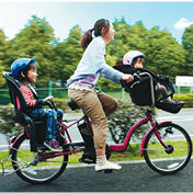 キュートで安全！子ども乗せ電動アシスト自転車