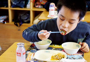 給食のお米は100％安曇野産