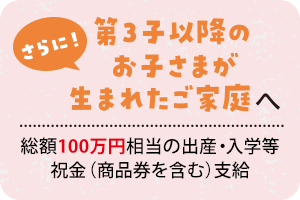 さらに！第3子以降のお子さまが生まれたご家庭へ