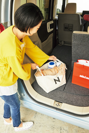 きな荷物や⾃転⾞なども積めますね！