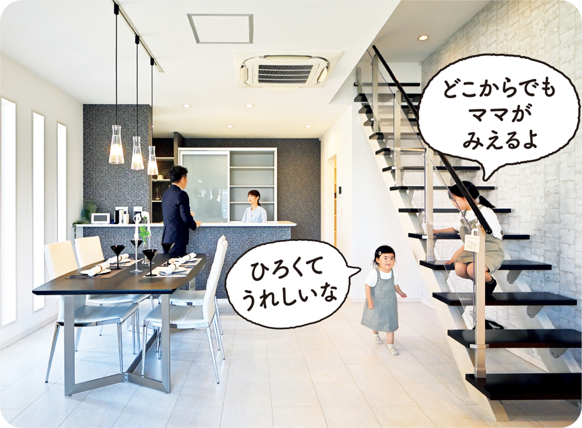 どこからでもママがみえるよ ひろくてうれしいな