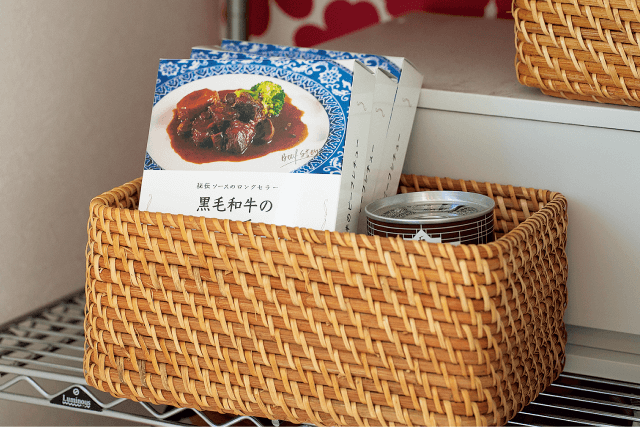 三笠会館のレトルトシリーズをストックしている画像