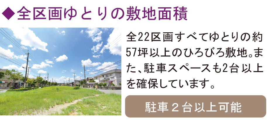 全区画ゆとりの敷地面