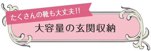 たくさんの靴も大丈夫‼ 大容量の玄関収納