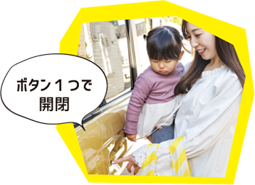 ボタン1つで開閉