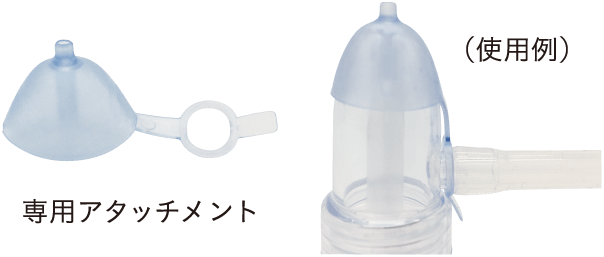 CHIBOJI（知母時）専用アタッチメントと使用例の画像