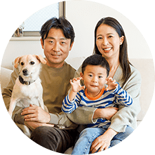 読者モデルのKファミリー Aママ・Yパパ・Cくん（4歳）愛犬Cちゃん